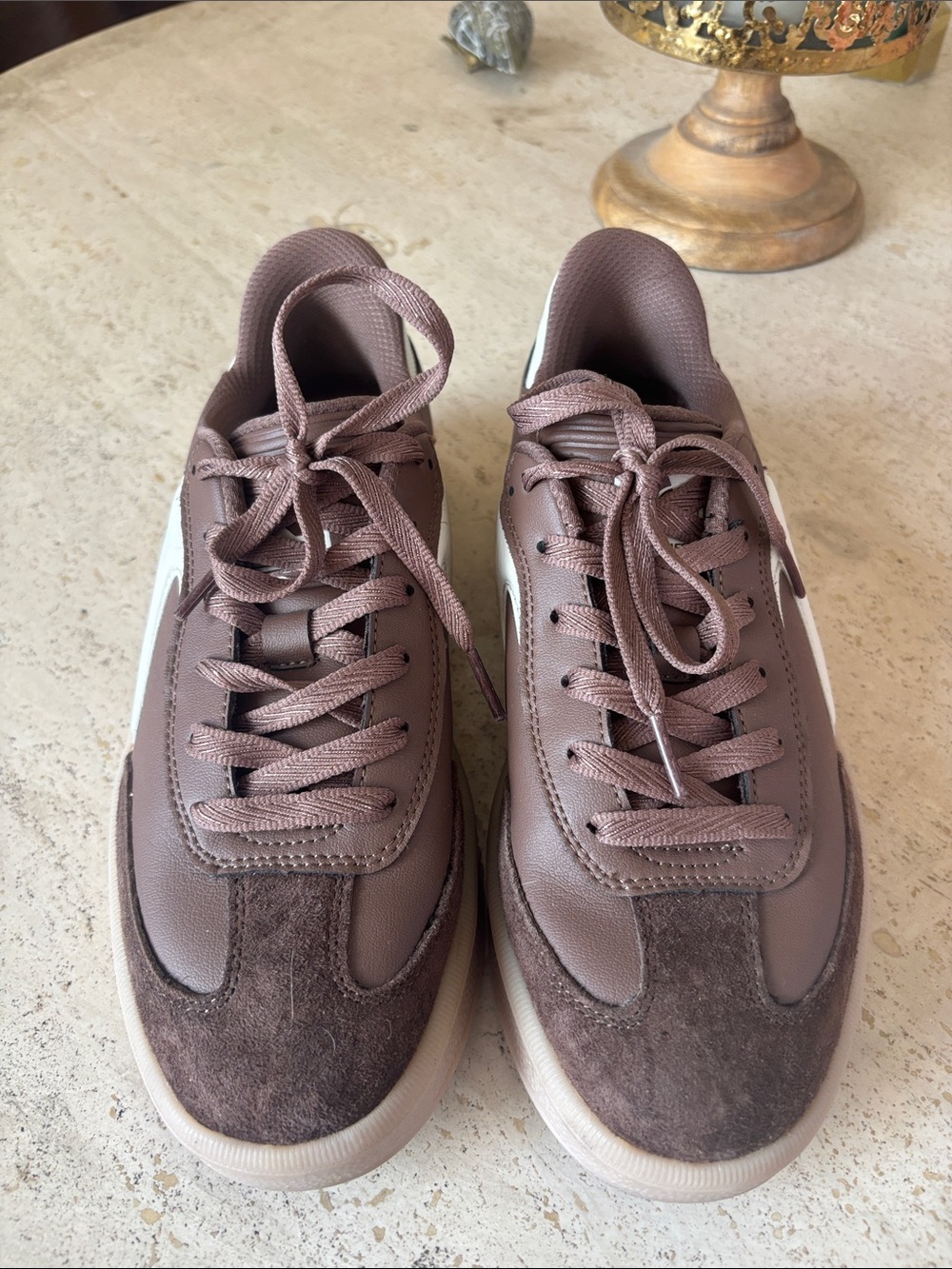 Women’s Skechers Slip-ins Lace-Up Sneakers in Brown
